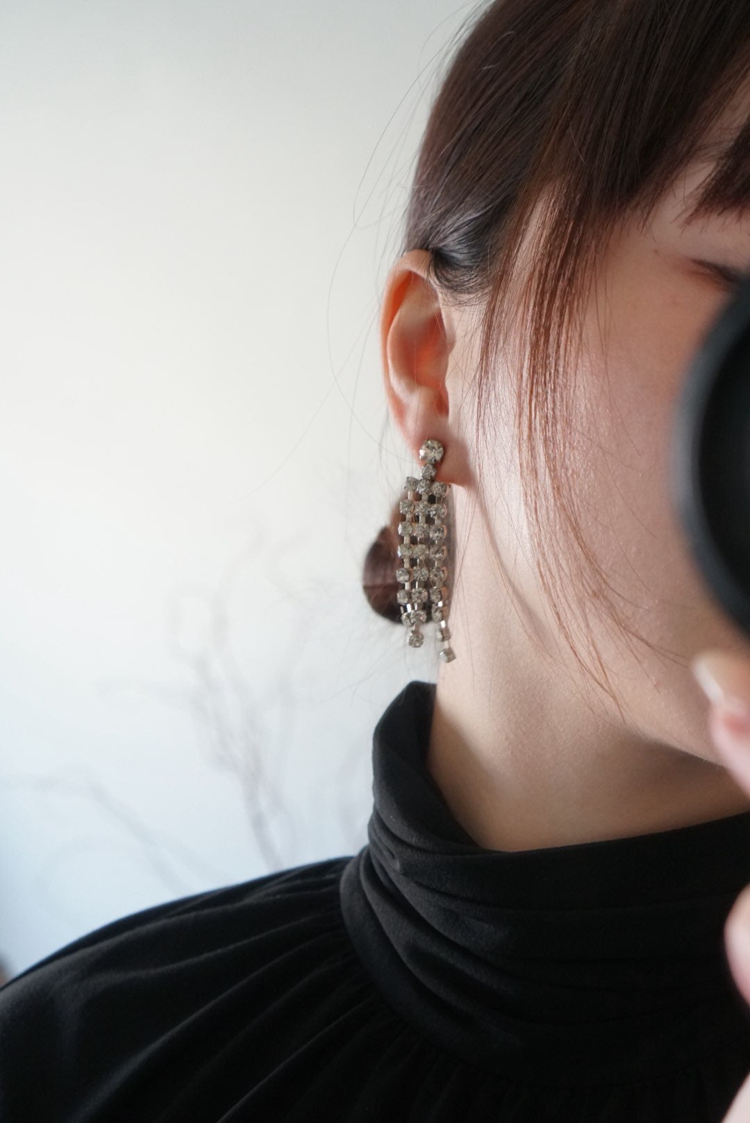 Vintage Glass Chandelier Earrings