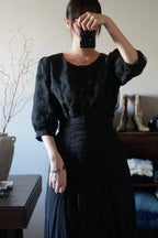 Vintage Black Sheer Blouse