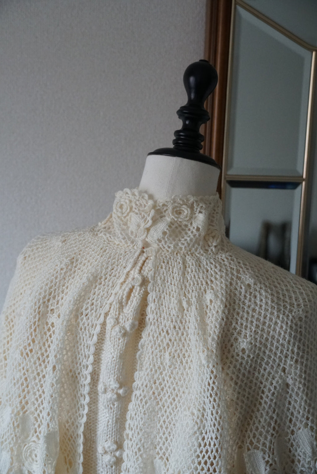 Vintage Crochet Knit with Cape