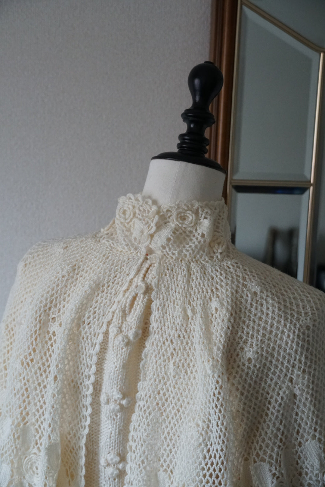 Vintage Crochet Knit with Cape