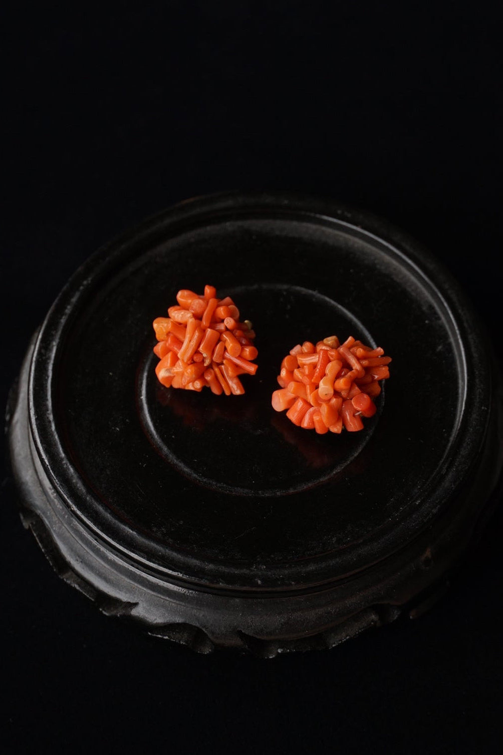 1950's Pink Coral Earrings
