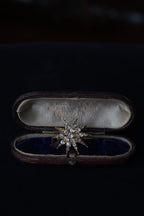 Victorian Crystal Glass Star Brooch