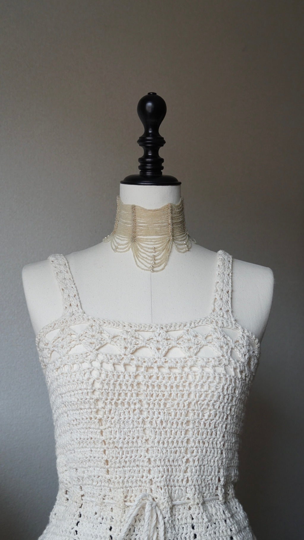 Victorian Glass Pearl Special Collar