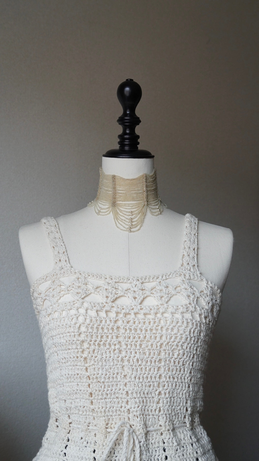 Victorian Glass Pearl Special Collar