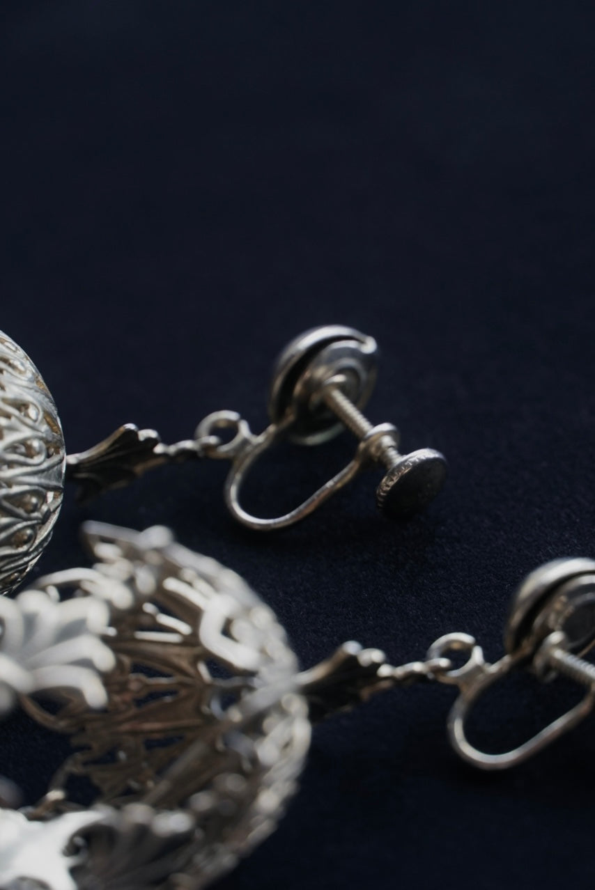 Vintage Filigree Bird Cage Earrings