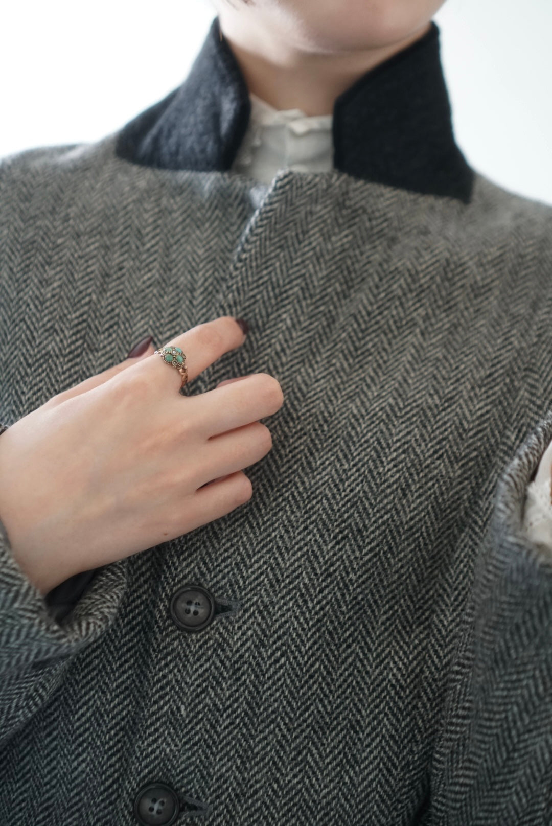Vintage Grey Herringbone Jacket