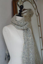 1960's Blue Mohair Tight Scarf