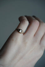 Edwardian 10K Pinky Ring with Glass Stone