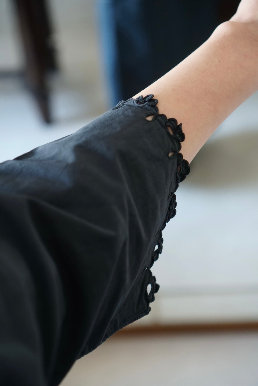 Antique French Cotton Filet lace Long Dress