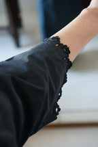 Antique French Cotton Filet lace Long Dress