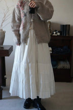 Edwardian Pin Tuck Long Skirt
