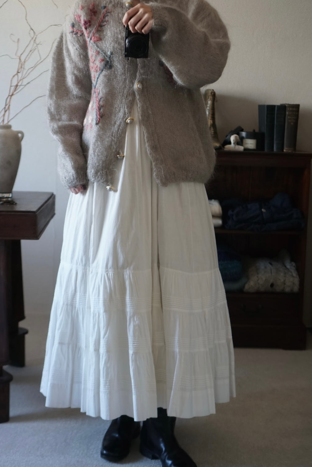 Edwardian Pin Tuck Long Skirt