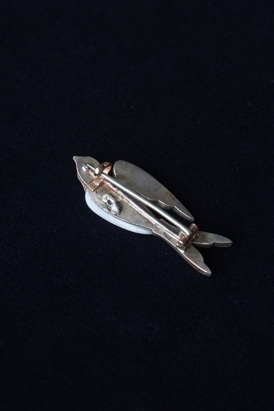 Victorian Opal×Pearl×Ruby Swallow Brooch