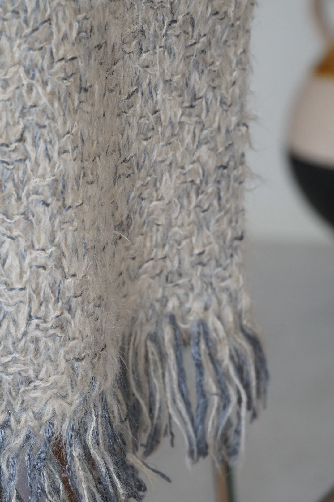 1960's Blue Mohair Tight Scarf