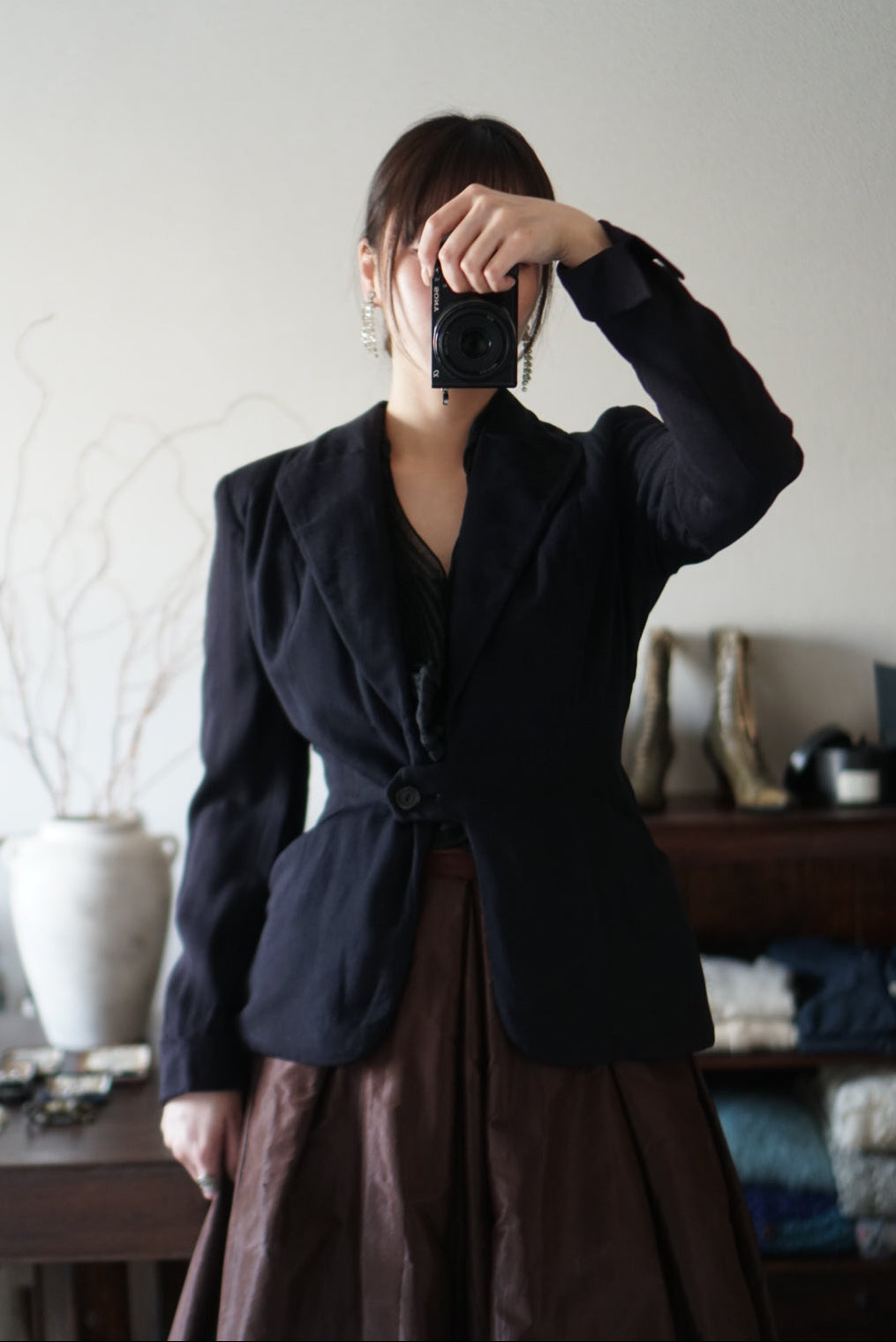 1940's Classic Black Tailored Jacket