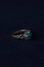 1864-65 Turquoise×Pearl×White Garnet Ring