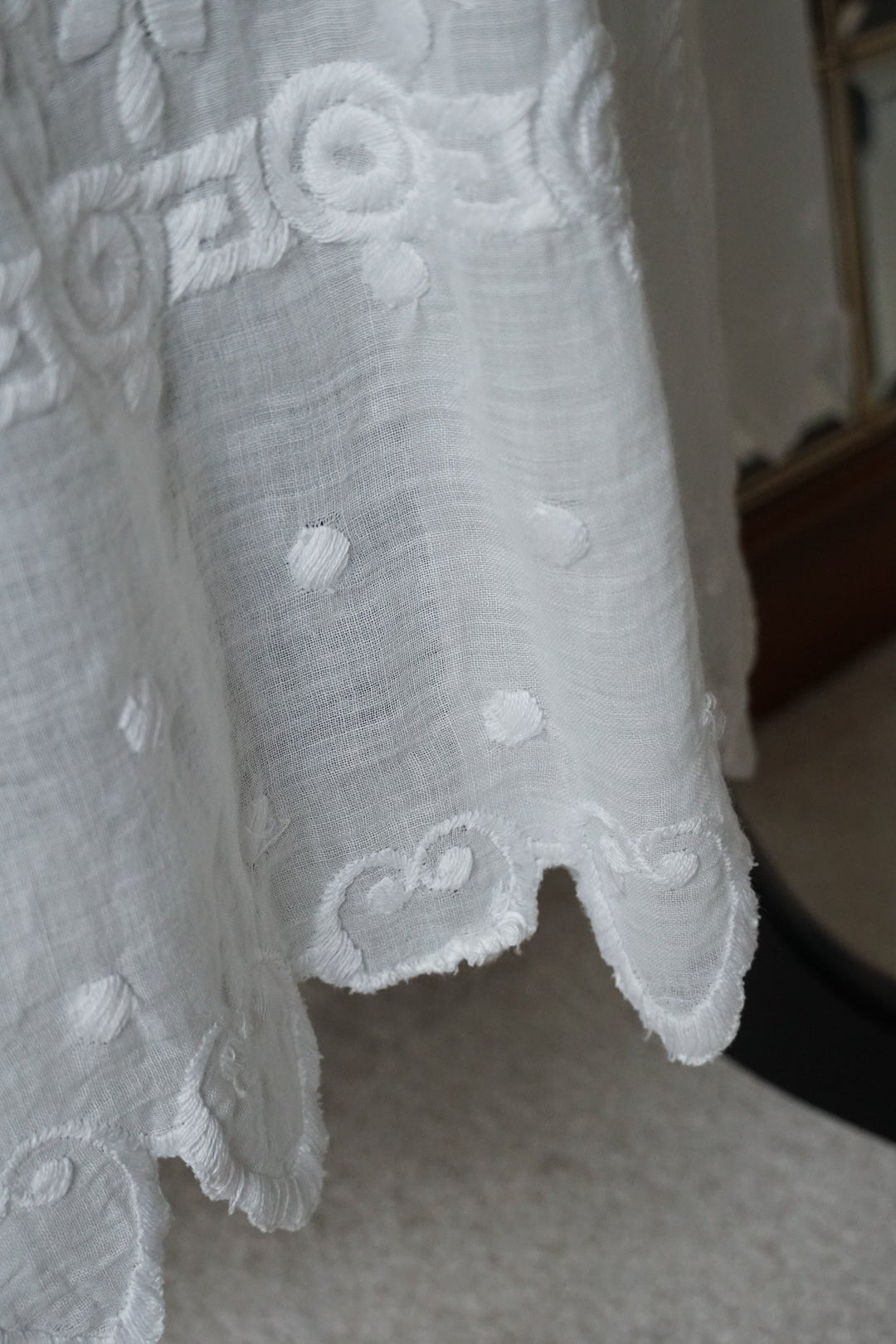 Edwardian Scalloped Embroidery Skirt