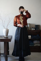 Victorian Orange Silk Jacket