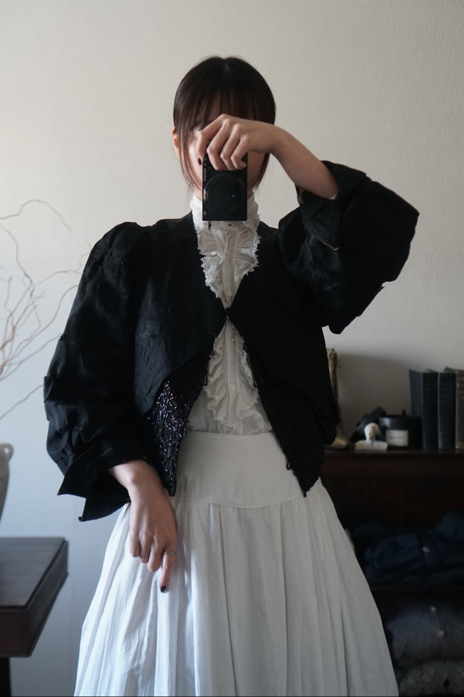 1880's Beaded Jacket with Puff Sleeves
