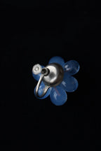 1940's French Blue Glass Earrings