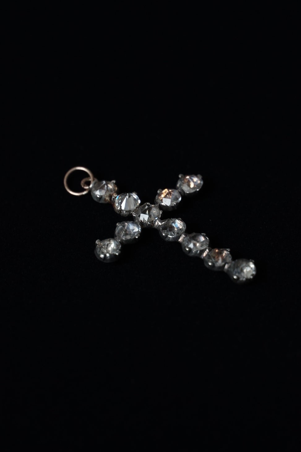 Georgian Paste Glass Cross Pendant Top