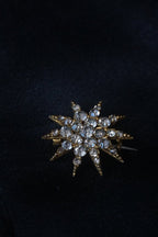 Victorian Crystal Glass Star Brooch