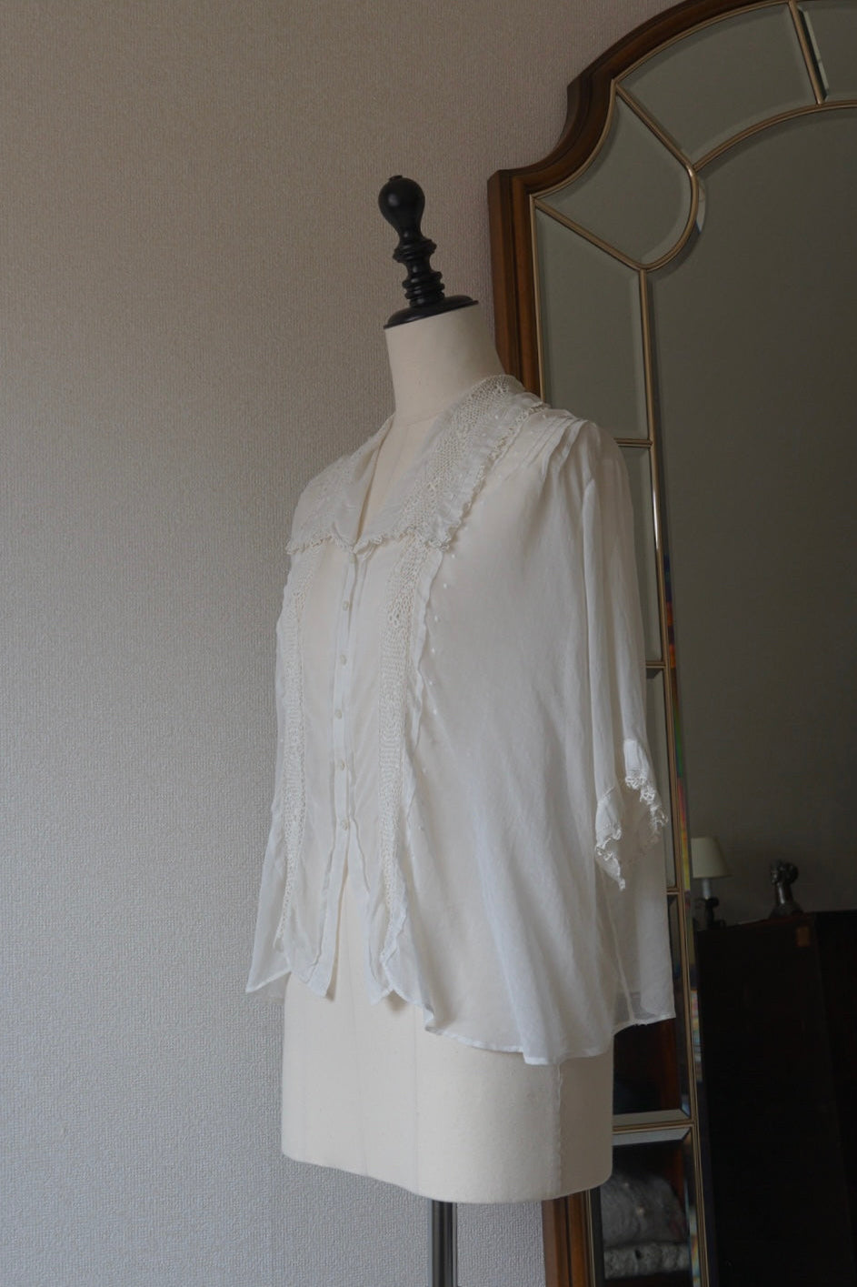 1910’s Cotton Voile Blouse with Irish Lace
