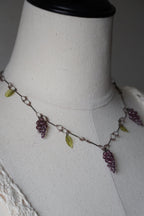 Vintage Grape Glass Necklace