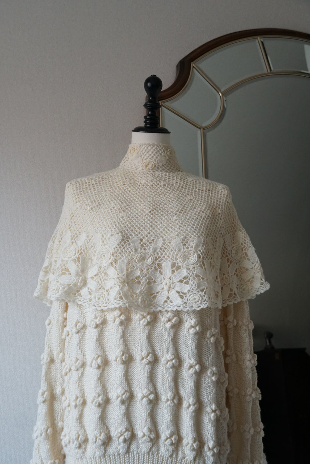 Vintage Crochet Knit with Cape