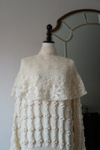 Vintage Crochet Knit with Cape