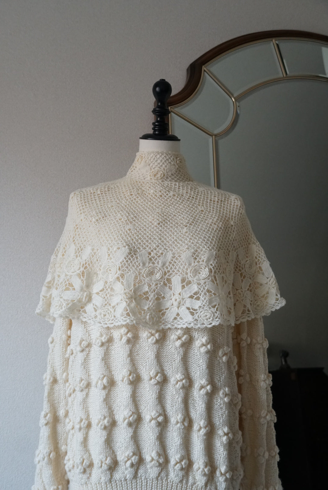 Vintage Crochet Knit with Cape