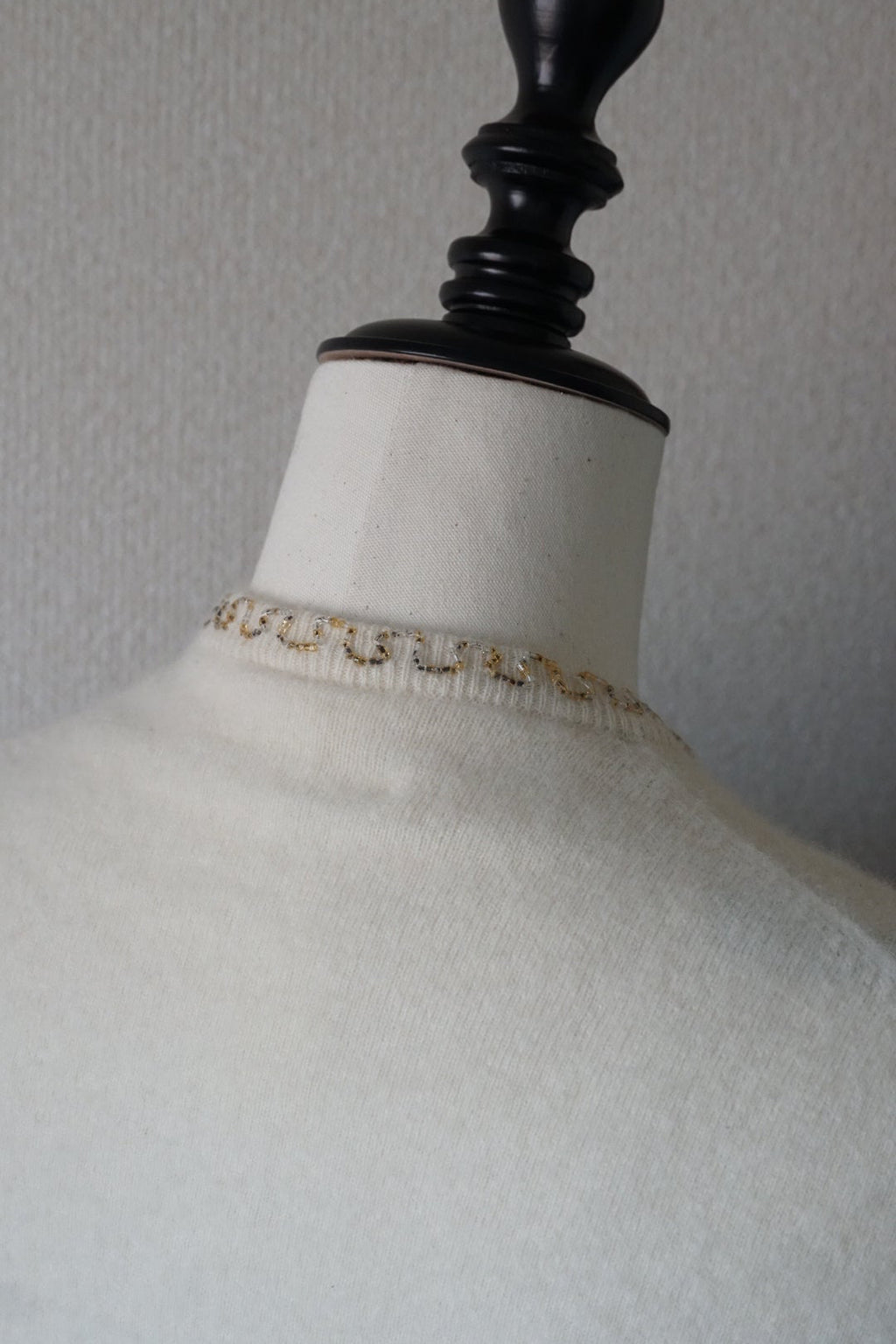 1950's Ivory Beaded Cardigan