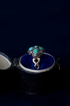1864-65 Turquoise×Pearl×White Garnet Ring