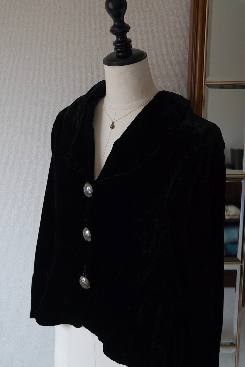 Vintage Black Silk Velvet Jacket
