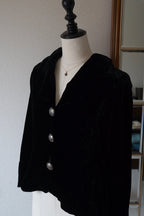 Vintage Black Silk Velvet Jacket