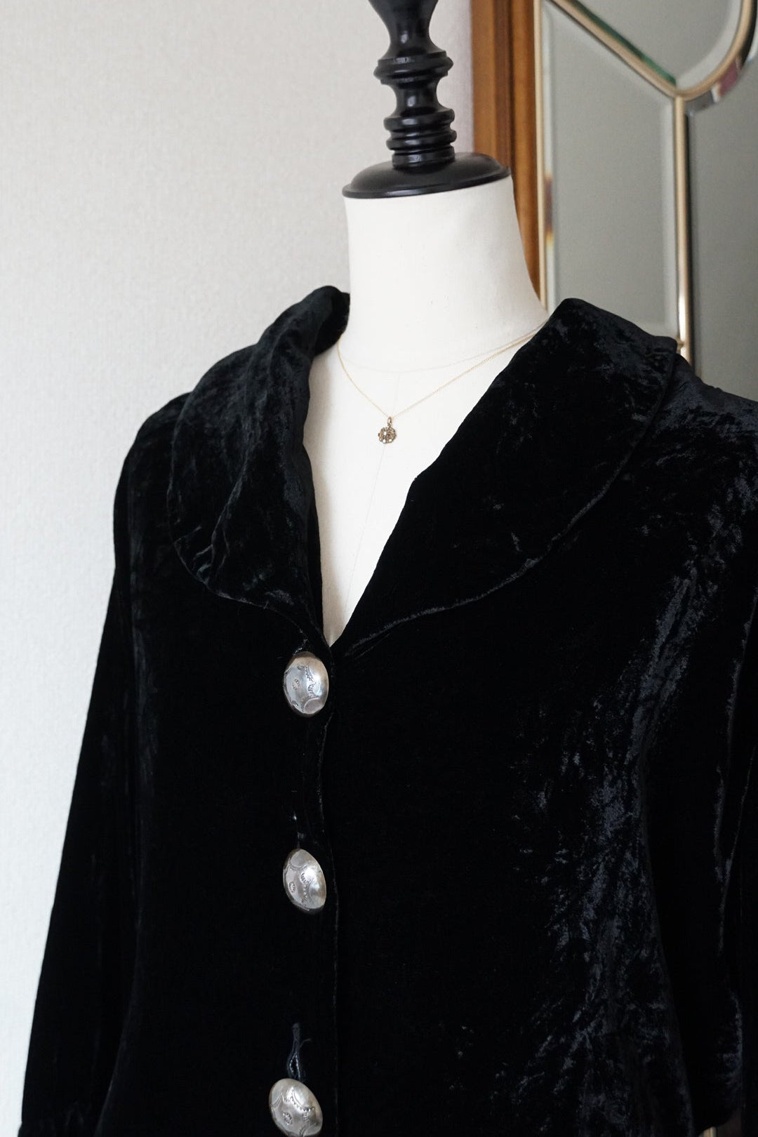 Vintage Black Silk Velvet Jacket
