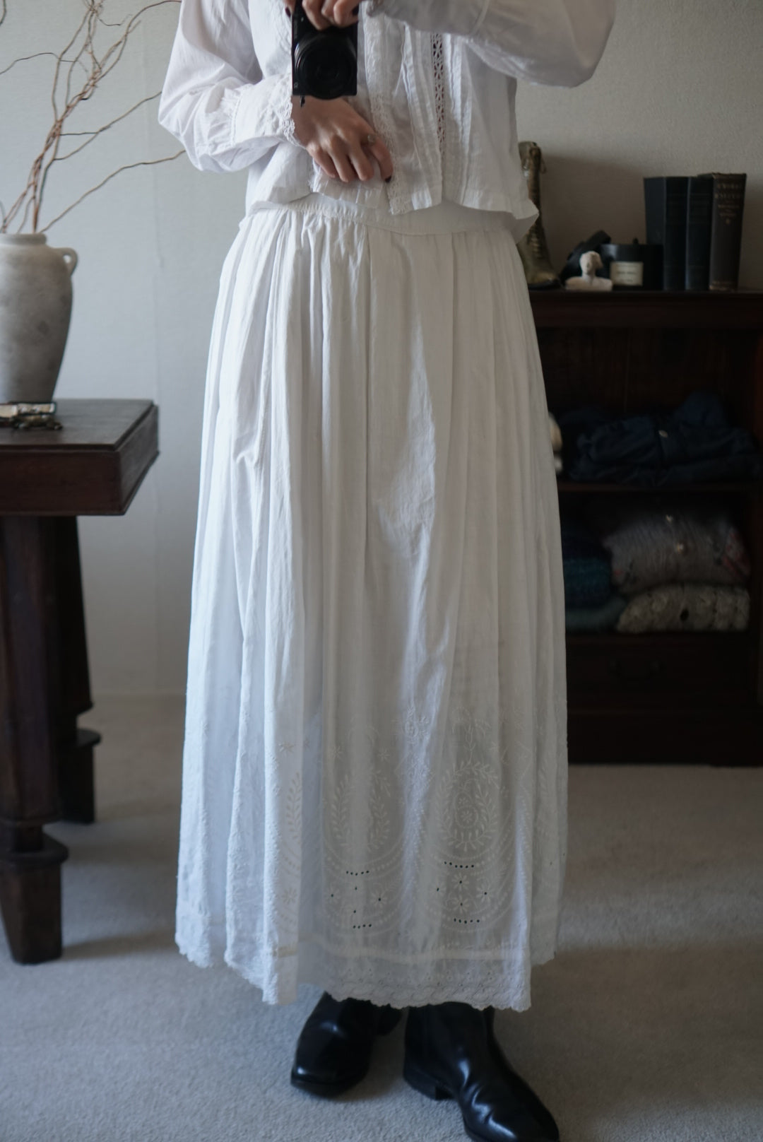 Antique Handmade Embroidery Skirt