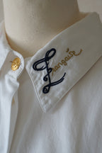 Vintage Embroidered White Shirt