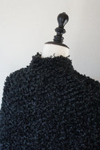 Edwardian Black Wool Short Cape