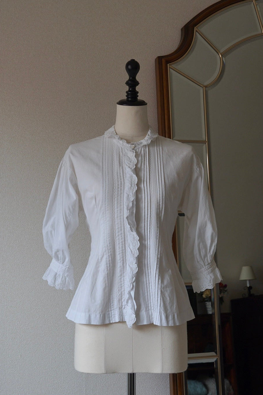 Antique French White Cotton Blouse