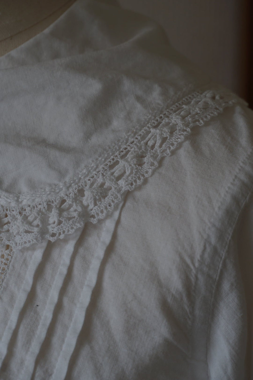 Antique French White Cotton Blouse