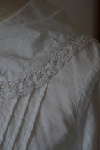 Antique French White Cotton Blouse