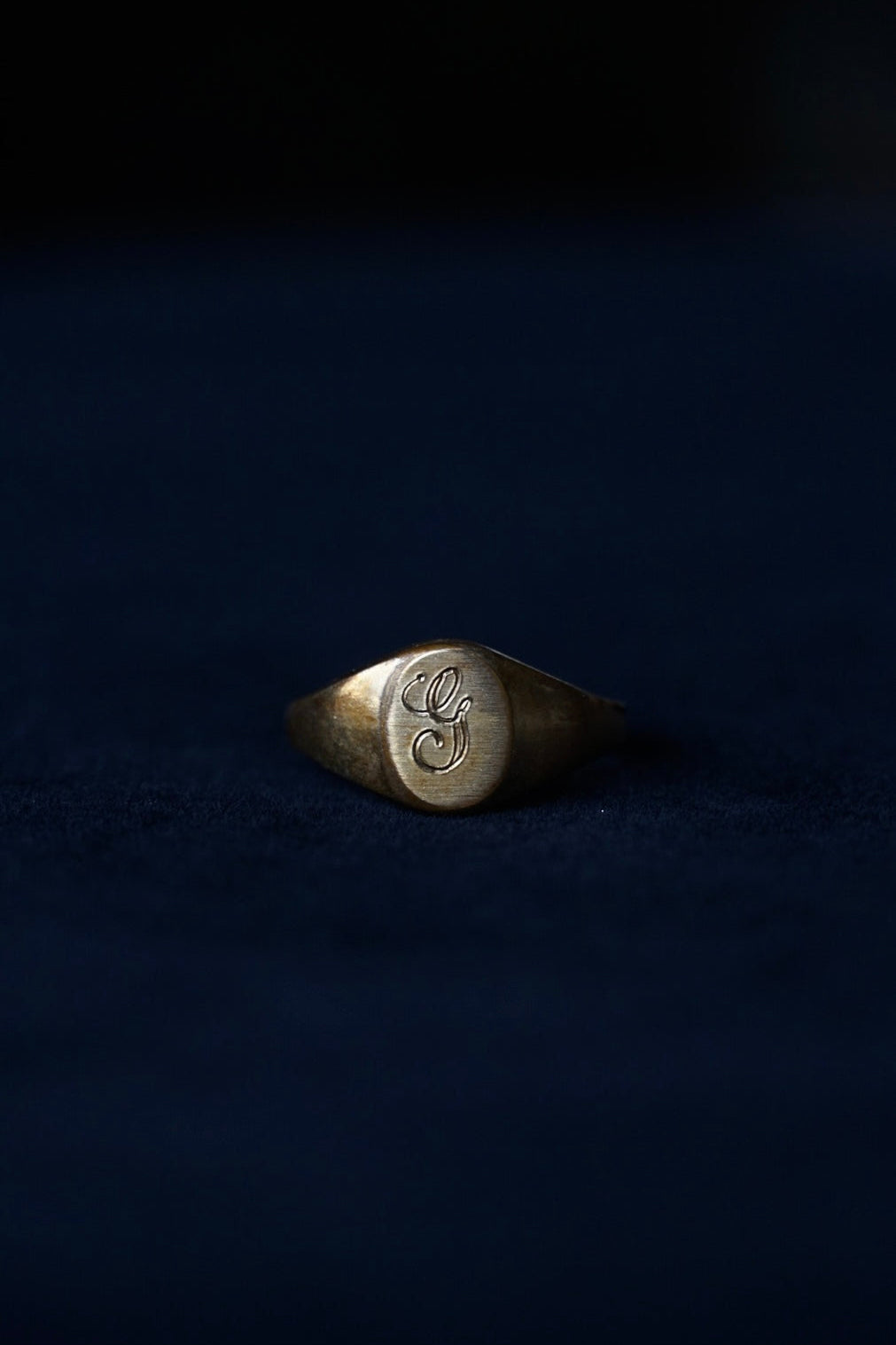 Vintage 10K RGP initial"G" Signet Ring