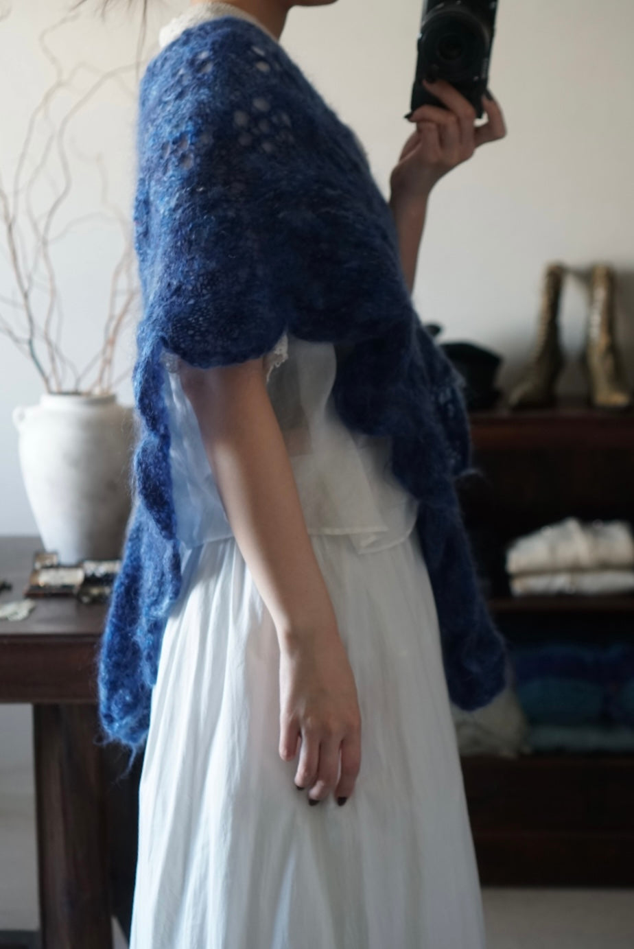 1960's Blue Mohair Cape