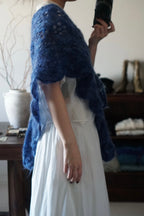 1960's Blue Mohair Cape