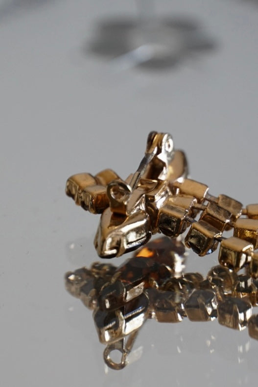 Vintage Amber Cascade Brooch
