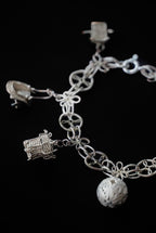 Vintage 800silver Bracelet with Filigree Charm