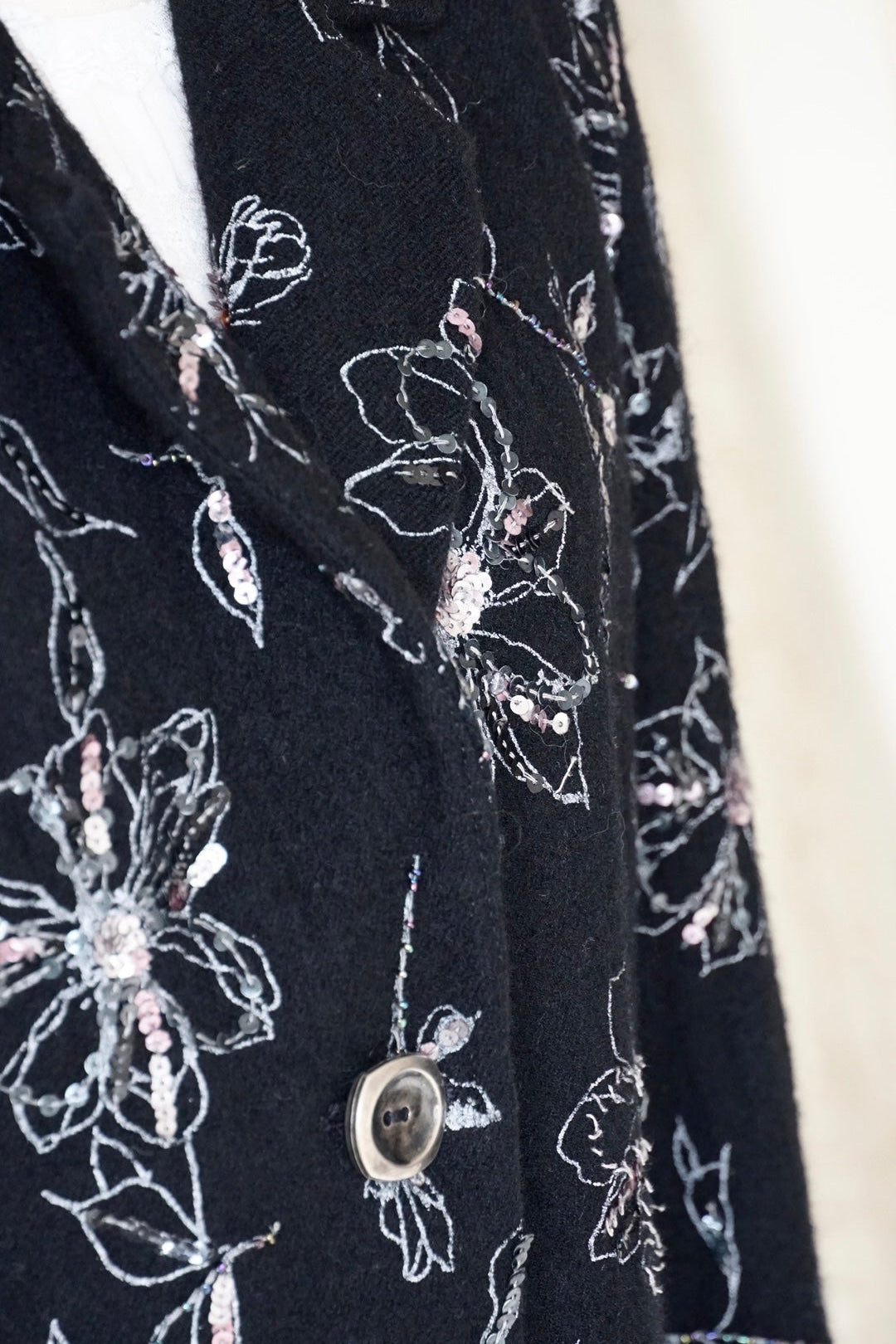 Vintage Floral with Sequins Jacket