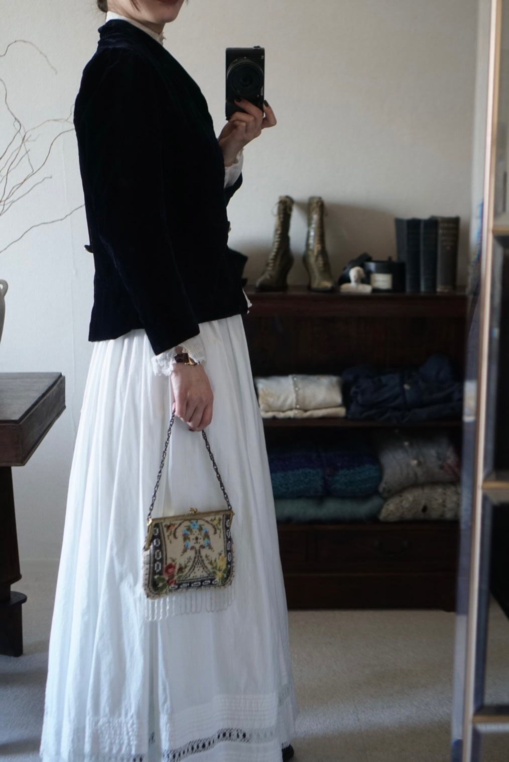 1900's Tatting Lace Long Skirt