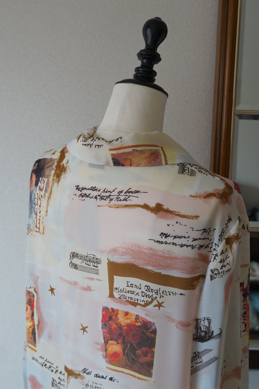 Vintage Printed Chiffon Shirt